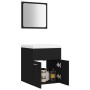 Badezimmerschrank-Set aus schwarzer Holzwerkstoffplatte von , Badezimmermöbel - Ref: Foro24-3070857, Preis: 128,51 €, Rabatt: %