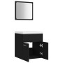 Badezimmerschrank-Set aus schwarzer Holzwerkstoffplatte von , Badezimmermöbel - Ref: Foro24-3070857, Preis: 128,51 €, Rabatt: %