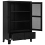 Armario oficina indutrial puertas malla acero negro 75x40x120cm de , Armarios archivadores - Ref: Foro24-145355, Precio: 290,...