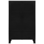 Armario oficina indutrial puertas malla acero negro 75x40x120cm de , Armarios archivadores - Ref: Foro24-145355, Precio: 290,...