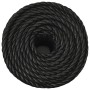 Black polypropylene work rope 24 mm 25 m by , Ropes and metal cords - Ref: Foro24-153032, Price: 43,12 €, Discount: %