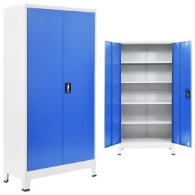 Gray and blue metal office cabinet 90x40x180 cm by , Lockers and storage cabinets - Ref: Foro24-245976, Price: 381,99 €, Disc...