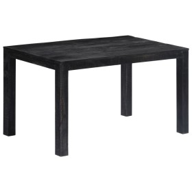 Solid black mango wood dining table 140x80x76 cm by , Kitchen and dining tables - Ref: Foro24-247990, Price: 291,34 €, Discou...