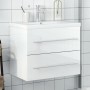 Mueble de baño con lavabo integrado blanco brillo de , Tocadores de baño - Ref: Foro24-3278770, Precio: 238,06 €, Descuento: %