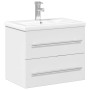 Mueble de baño con lavabo integrado blanco brillo de , Tocadores de baño - Ref: Foro24-3278770, Precio: 238,06 €, Descuento: %