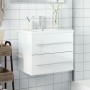 Badezimmermöbel mit integriertem glänzend weißen Waschbecken. von , Badezimmerwaschtische - Ref: Foro24-3278770, Preis: 238,0...