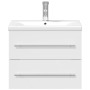 Mueble de baño con lavabo integrado blanco brillo de , Tocadores de baño - Ref: Foro24-3278770, Precio: 238,06 €, Descuento: %