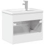 Mueble de baño con lavabo integrado blanco brillo de , Tocadores de baño - Ref: Foro24-3278770, Precio: 238,06 €, Descuento: %