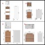 Kitchen furniture set, 8 pieces, engineered wood, high gloss white by , Kitchen cabinets - Ref: Foro24-3067644, Price: 629,81...