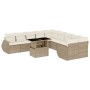 Gartensofa-Set 11-teilig mit Kissen aus synthetischem Rattan in Beige. von , Gartensets - Ref: Foro24-3268798, Preis: 927,01 ...