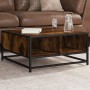 Smoked oak wood and metal coffee table 60.5x60.5x30 cm by , Coffee table - Ref: Foro24-848766, Price: 53,86 €, Discount: %