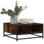 Smoked oak wood and metal coffee table 60.5x60.5x30 cm by , Coffee table - Ref: Foro24-848766, Price: 53,86 €, Discount: %