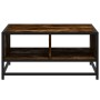 Smoked oak wood and metal coffee table 60.5x60.5x30 cm by , Coffee table - Ref: Foro24-848766, Price: 53,86 €, Discount: %