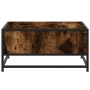 Mesa de centro madera y metal roble ahumado 60,5x60,5x30 cm de , Mesas de centro - Ref: Foro24-848766, Precio: 53,78 €, Descu...