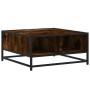 Mesa de centro madera y metal roble ahumado 60,5x60,5x30 cm de , Mesas de centro - Ref: Foro24-848766, Precio: 53,78 €, Descu...