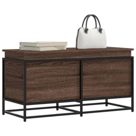 Storage box with brown oak wood lid 100x40x51.5 cm by , Storage baskets - Ref: Foro24-848808, Price: 95,29 €, Discount: %