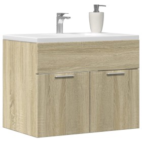 Armario para lavabo contrachapada color roble 60x38,5x46 cm de , Muebles de baño - Ref: Foro24-856207, Precio: 44,04 €, Descu...