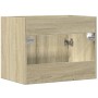 Armario para lavabo contrachapada color roble 60x38,5x46 cm de , Muebles de baño - Ref: Foro24-856207, Precio: 43,98 €, Descu...