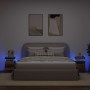 Mesitas de noche con LED 2 uds madera envejecida 35x39x55 cm de , Mesitas de noche - Ref: Foro24-857655, Precio: 107,35 €, De...