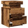 Bedside tables with LED lights, set of 2, aged wood, 35x39x55 cm by , Nightstands - Ref: Foro24-857655, Price: 107,35 €, Disc...