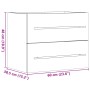 Vanity cabinet made of gray concrete particleboard, 60x38.5x48 cm by , Bathroom furniture - Ref: Foro24-856224, Price: 50,20 ...