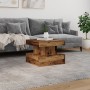 Aged wood coffee table with LED lights 50x50x40 cm by , Coffee table - Ref: Foro24-857712, Price: 58,02 €, Discount: %