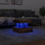 Aged wood coffee table with LED lights 50x50x40 cm by , Coffee table - Ref: Foro24-857712, Price: 58,02 €, Discount: %