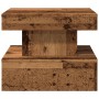 Aged wood coffee table with LED lights 50x50x40 cm by , Coffee table - Ref: Foro24-857712, Price: 58,02 €, Discount: %