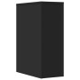 Narrow bathroom cabinet with wheels, engineered wood, black by , Lockers and storage cabinets - Ref: Foro24-855278, Price: 73...