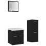 Engineered wood black bathroom furniture set by , Bathroom furniture - Ref: Foro24-3071172, Price: 163,46 €, Discount: %