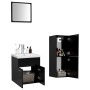 Badezimmerschrank-Set aus schwarzer Holzwerkstoffplatte von , Badezimmermöbel - Ref: Foro24-3071172, Preis: 163,46 €, Rabatt: %