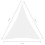 White Oxford cloth triangular sail awning 4x5x5 m by vidaXL, Umbrellas - Ref: Foro24-135289, Price: 38,71 €, Discount: %