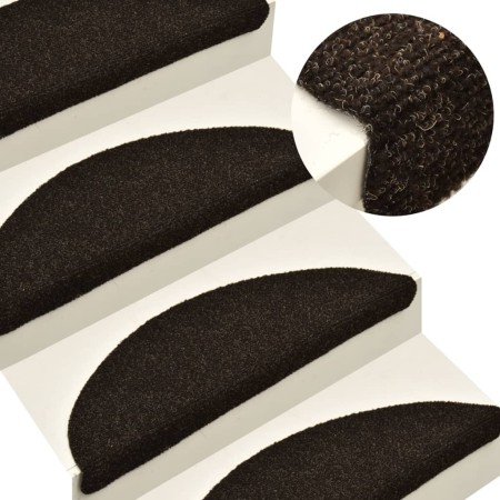 Self-adhesive stair tread mat 5 units 65x21x4 cm brown by , Stair mats - Ref: Foro24-149710, Price: 21,03 €, Discount: %