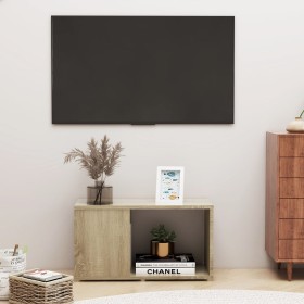 TV stand made of Sonoma oak plywood, measuring 60x24x32 cm. by , TV Furniture - Ref: Foro24-809056, Price: 30,25 €, Discount: %