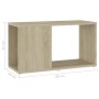 TV stand made of Sonoma oak plywood, measuring 60x24x32 cm. by , TV Furniture - Ref: Foro24-809056, Price: 30,25 €, Discount: %