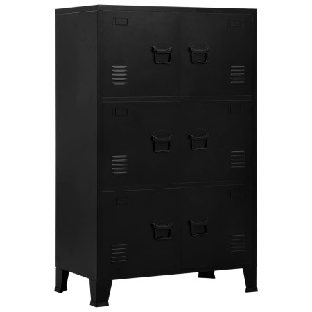 Industrial storage trunk, black steel, 75x40x120 cm by , Storage trunks - Ref: Foro24-145359, Price: 338,99 €, Discount: %