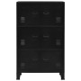 Industrial storage trunk, black steel, 75x40x120 cm by , Storage trunks - Ref: Foro24-145359, Price: 338,99 €, Discount: %