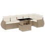 Set sofás de jardín 7 piezas y cojines ratán sintético beige de , Conjuntos de jardín - Ref: Foro24-3268548, Precio: 652,26 €...