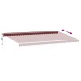 Automatic retractable awning with LED lights burgundy 600x350 cm by , Awnings - Ref: Foro24-3214997, Price: 751,51 €, Discoun...