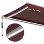 Automatic retractable awning with LED lights burgundy 600x350 cm by , Awnings - Ref: Foro24-3214997, Price: 751,51 €, Discoun...