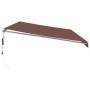 Automatic retractable awning with LED lights brown 600x350 cm by , Awnings - Ref: Foro24-3215402, Price: 770,70 €, Discount: %