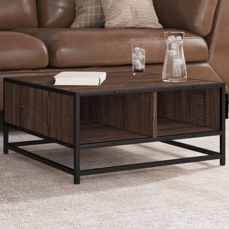 Engineered wood and metal brown coffee table 60.5x60.5x30 cm by , Coffee table - Ref: Foro24-848768, Price: 55,43 €, Discount: %