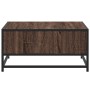 Mesa de centro madera ingeniería y metal marrón 60,5x60,5x30 cm de , Mesas de centro - Ref: Foro24-848768, Precio: 55,50 €, D...