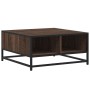 Mesa de centro madera ingeniería y metal marrón 60,5x60,5x30 cm de , Mesas de centro - Ref: Foro24-848768, Precio: 55,50 €, D...