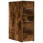 Narrow bathroom cabinet with smoked oak wood and wheels by , Lockers and storage cabinets - Ref: Foro24-855281, Price: 71,87 ...