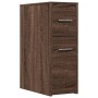 Narrow brown oak wood bathroom cabinet with wheels by , Lockers and storage cabinets - Ref: Foro24-855283, Price: 73,93 €, Di...