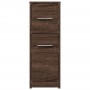 Narrow brown oak wood bathroom cabinet with wheels by , Lockers and storage cabinets - Ref: Foro24-855283, Price: 73,93 €, Di...