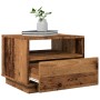 Aged wood coffee table with LED lights 50x49x40 cm by , Coffee table - Ref: Foro24-857708, Price: 77,83 €, Discount: %