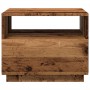 Aged wood coffee table with LED lights 50x49x40 cm by , Coffee table - Ref: Foro24-857708, Price: 77,83 €, Discount: %