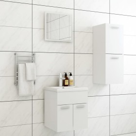 Set of white engineered wood bathroom furniture by , Bathroom furniture - Ref: Foro24-3070991, Price: 95,93 €, Discount: %